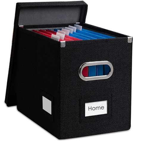 Prandom File Organizer Box Set Of 1 Collapsible Decorative Linen