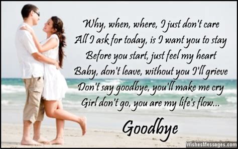 Goodbye Poems For Girlfriend Wishesmessages Com
