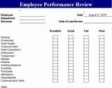 Photos of Employee Review Excel Template