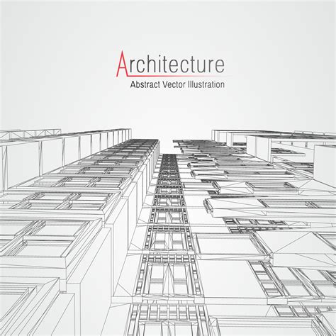 Architecture Line Background Building Construction Sketch Vector