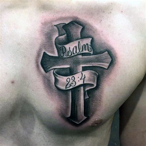 Psalm 23 Tattoo With Cross Tatejoshuah