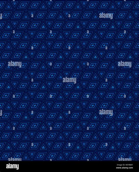 Abstract Seamless Geometric Pattern Blue Background Design Vector Stock