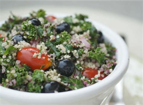 Blueberries Kale And Quinoa Salad With Fresh Blueberry Vinaigrette
