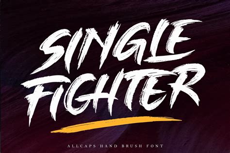 Single Fighter Brush Font Stunning Blackletter Fonts Creative Market