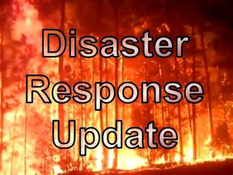 disaster response update