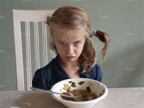 Girl Refusing To Eat High Quality People Images ~ Creative Market