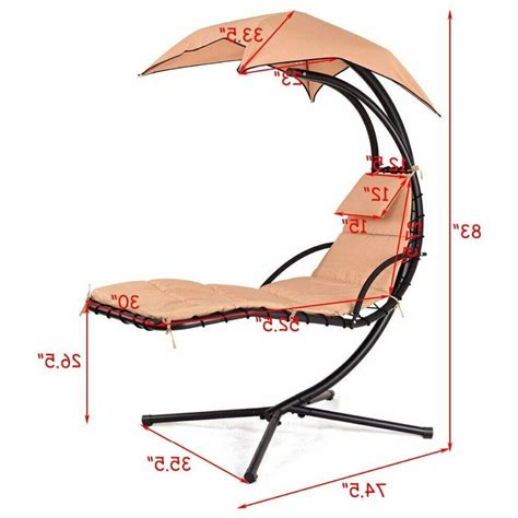 giantex hanging chaise lounger chair arc stand porch