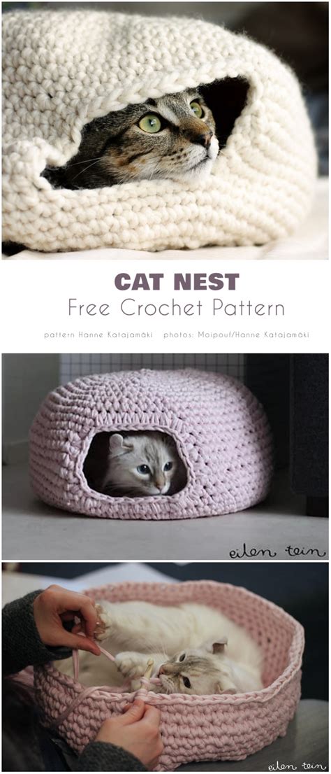 A Perfect Cat Bed And Nest Crochet Patterns Your Crochet