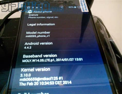 First Mt6595 Mediatek Phone With 4g Lte And Android 44 Kitkat Spotted