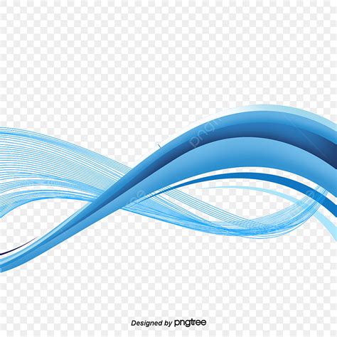 Blue Wavy Lines Png Image Vector Cartoon Blue Line Wavy Line Vector