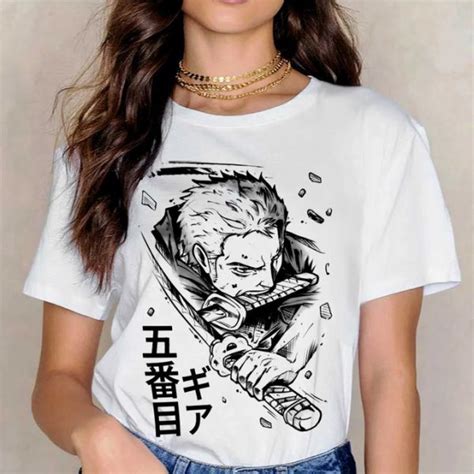 Benyahya Store T Shirt One Piece Otaku Teeshort Zoro Rononoa Teshirt