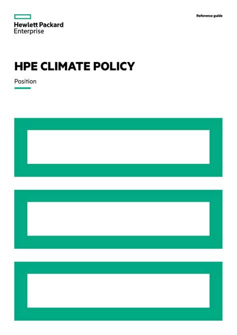 Hpe Climate Policy Reference Guide