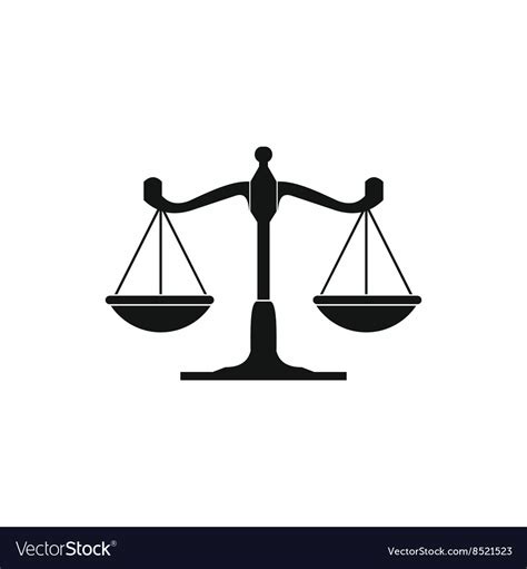 Scales Of Justice Icon Simple Style Royalty Free Vector