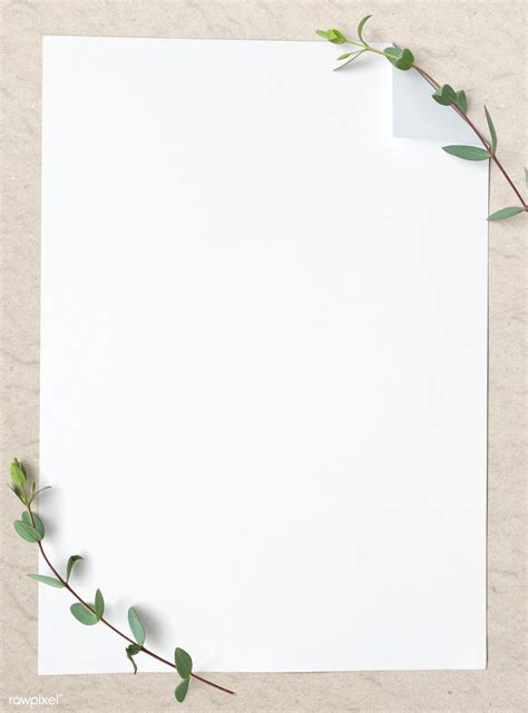 Download Premium Psd Image Of Blank Plain White Paper Template By Kut