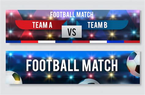 Premium Vector Soccer Or Football Sport Game Banner Set