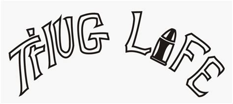 Thug Life Text Png Tupac Thug Life Tattoo Design Transparent Png