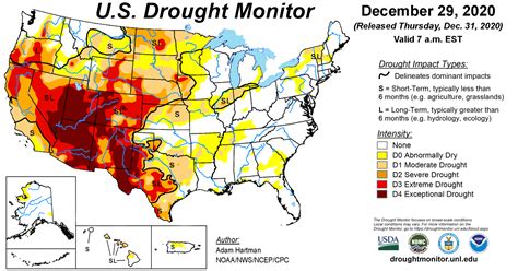 Us Drought Monitor Update For December 29 2020 National Centers