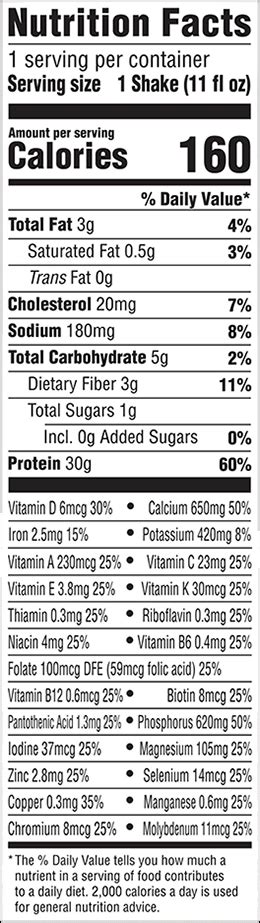 Premier Protein Vanilla Nutrition Facts Bios Pics