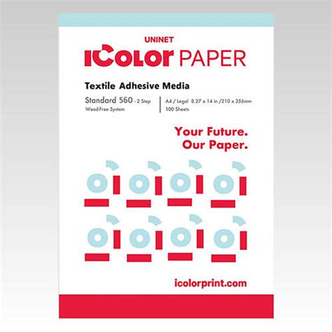 Uninet Icolor 560 Standard 2 Step Transfer Paper With Adhesive