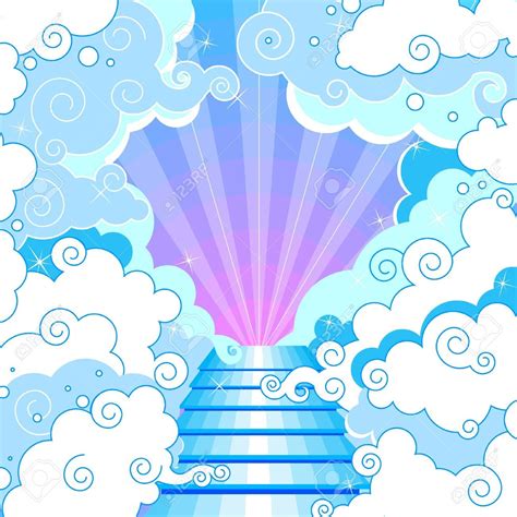 Stairway To Heaven In The Clouds Stairway To Heaven Cloud Vector