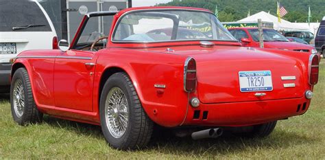 Serious Wheels Triumph Tr250 Red Rear Angle