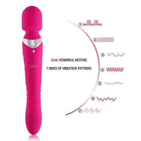 Cordless Safe Silicone Handheld Retractable Wand Massager With Swing Heated Tail 7 Speed