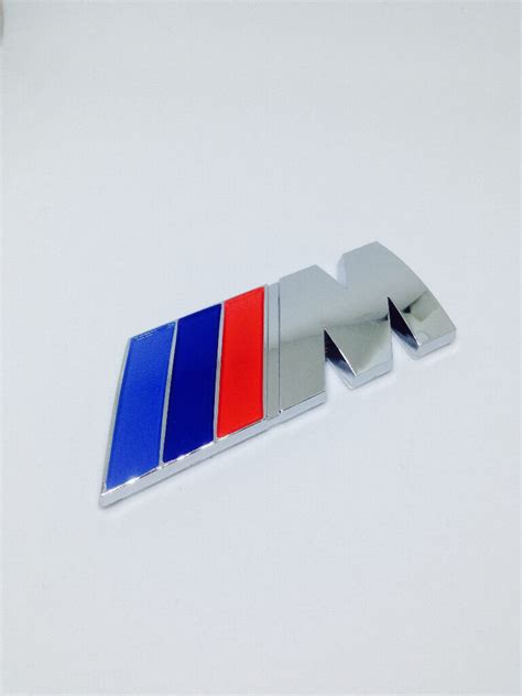 Bmw M Sport M Power Chrome Style Rear Boot Badge Emblem 1 2 3 5 6 7
