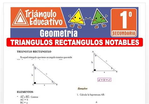 Triángulos Rectángulos Notables Para Primero De Secundaria Fichas Gratis