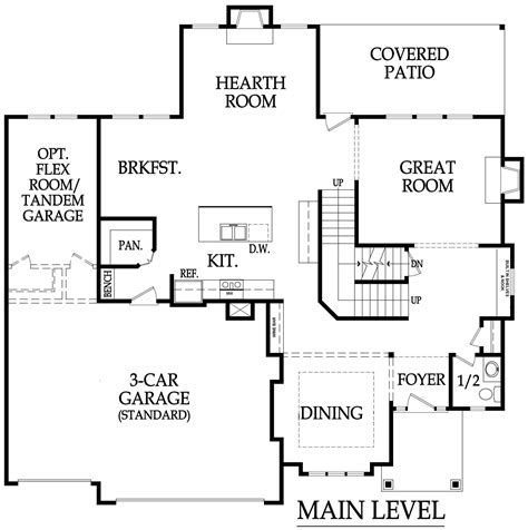 Sequoia Two Story Main Floor Plan By Kc Builders And Design Inc Tandem