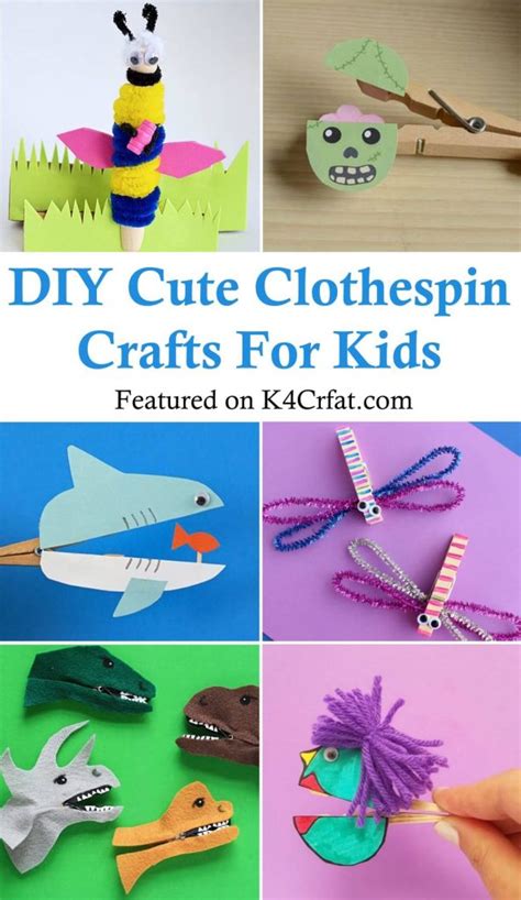 Diy Cute Clothespin Crafts For Kids K4 Craft