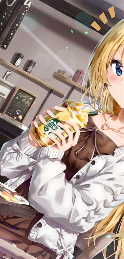 Anime Girl Starbucks Wallpapers Wallpaper Cave