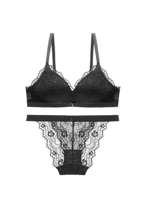 Buy Lycka Lmm0120 Lady Two Piece Sexy Bra And Panty Lingerie Sets Black 2024 Online Zalora