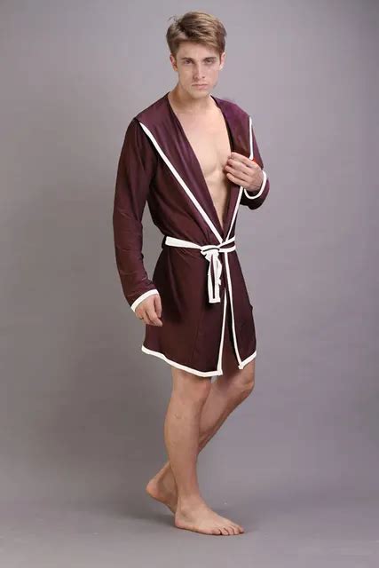 2013 Summer Male Bathrobe Viscose Sexy Robe Lounge Mens Loose Long