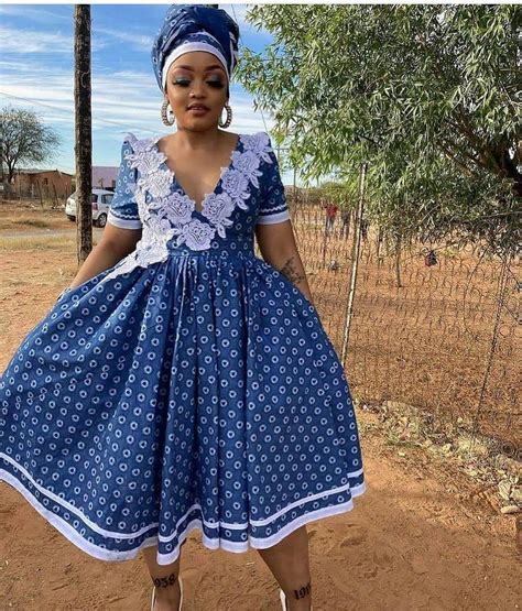 Lesotho Shweshwe Dresses Styles Pretty 4 Shweshwe Dresses Sotho