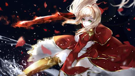 Red Saber Nero Claudius Fate Grand Order Video Game Fate Series Anime Girls Rare