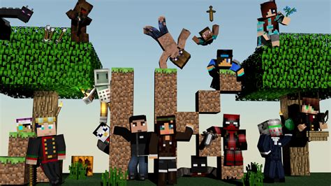 Group Photo Of The People In Our Server Render Rminecraft