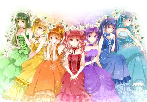 Pretty Dresses Inspired By The Rainbow Manga Art Anime Manga Anime
