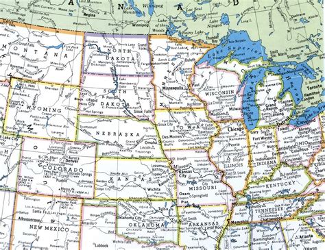 Us Midwest Regional Wall Map Ph