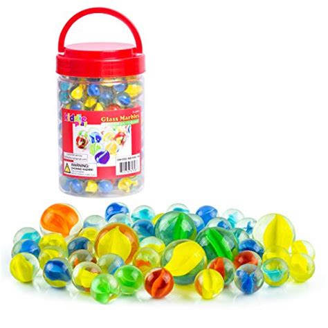 Kiddie Play 200 Glass Marbles For Kids Bulk Including 6 Shooters In