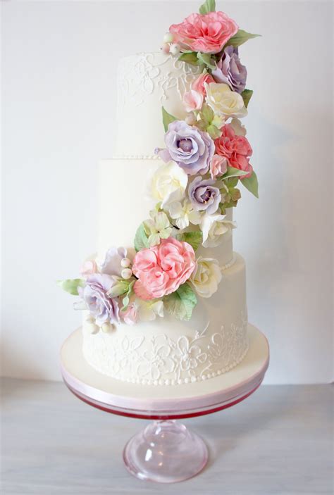 Free shipping on orders over $25 shipped by amazon. Spring sugar flowers! Wedding cake with floral cascade and ...