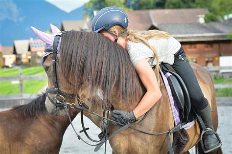 Horse Girl Horseback Riding Horsewoman Equestrian Love Hug Pony
