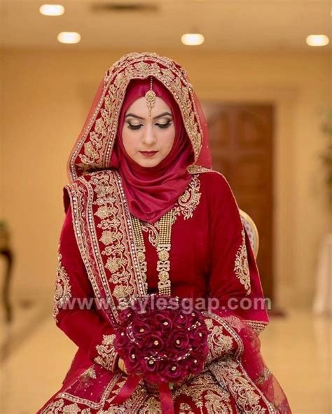 Latest Bridal Hijab Styles Dresses Designs Collection 2023 24 Muslim Wedding Dress Hijab Bride