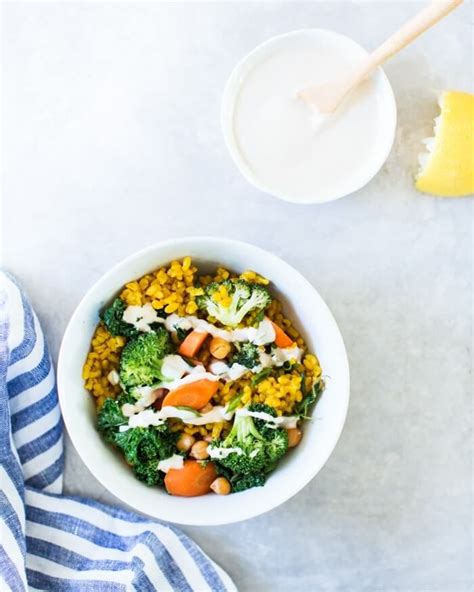 Cover and bring to a boil; Yellow Rice Bowls with Broccoli & Kale | Recipe | Healthy ...