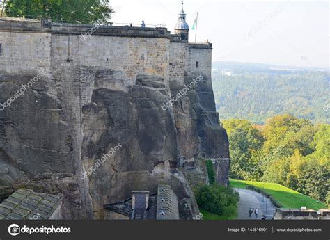 Visitors at Festung Konigstein fortress - Stock Editorial ...