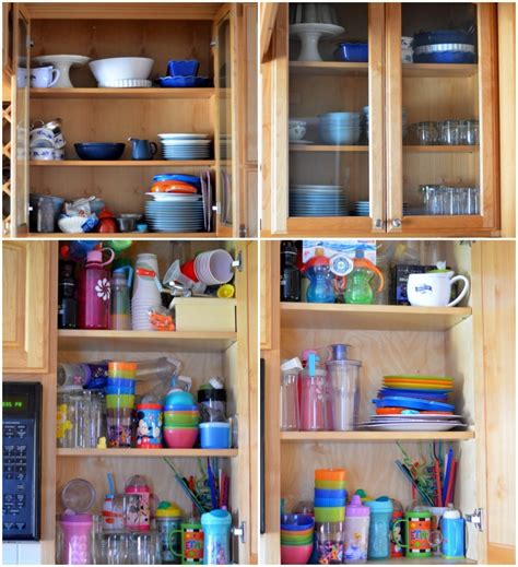Stacking your cookie sheets vertically is the absolute best way to keep your kitchen cabinets organized! How To Organize Your Kitchen Cabinets | A Creative Mom