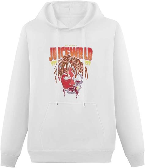Liny Pullover Juice Wrld No Vanity Abstract Adolescent Hoodie White L