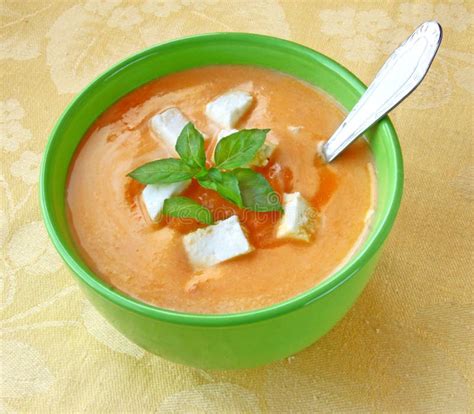 Soup Of Puree From A Carrot Stock Image Image Of Basil Fresh 23278723