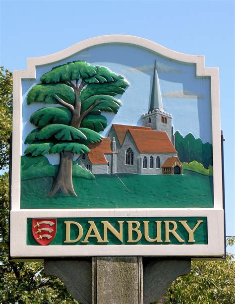 Danbury Essex City Sign Roads And Streets Chelmsford