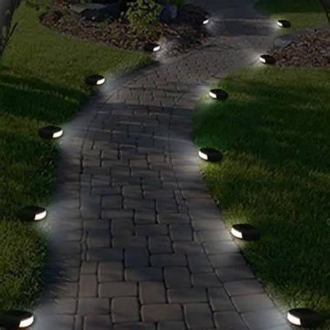 Claite Outdoor Waterproof Led Solar Garden Stone Lights White Light