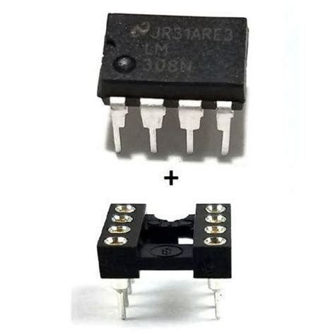 National Semiconductor Lm308n Lm308 Socket Precision Op Amp Pack